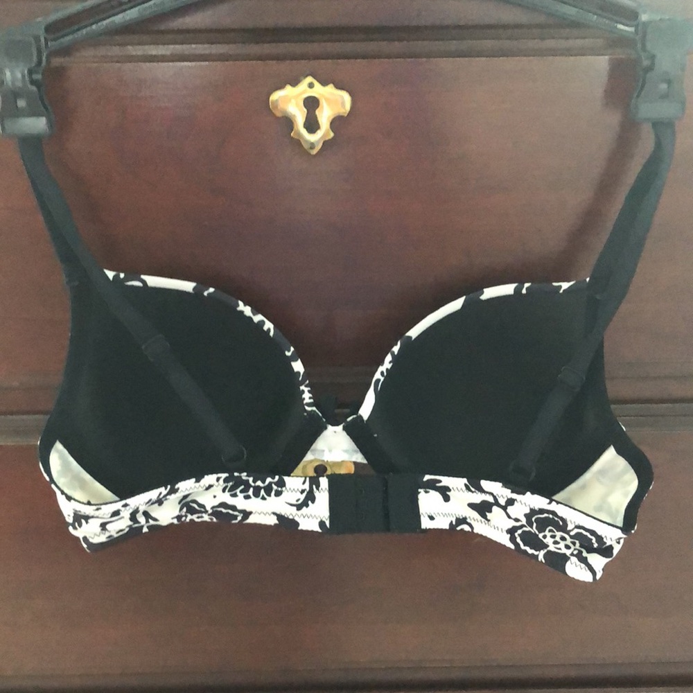 AERIE “KATIE BRA” UNDERWIRE 32B BLACK/WHITE - Picture 2 of 5
